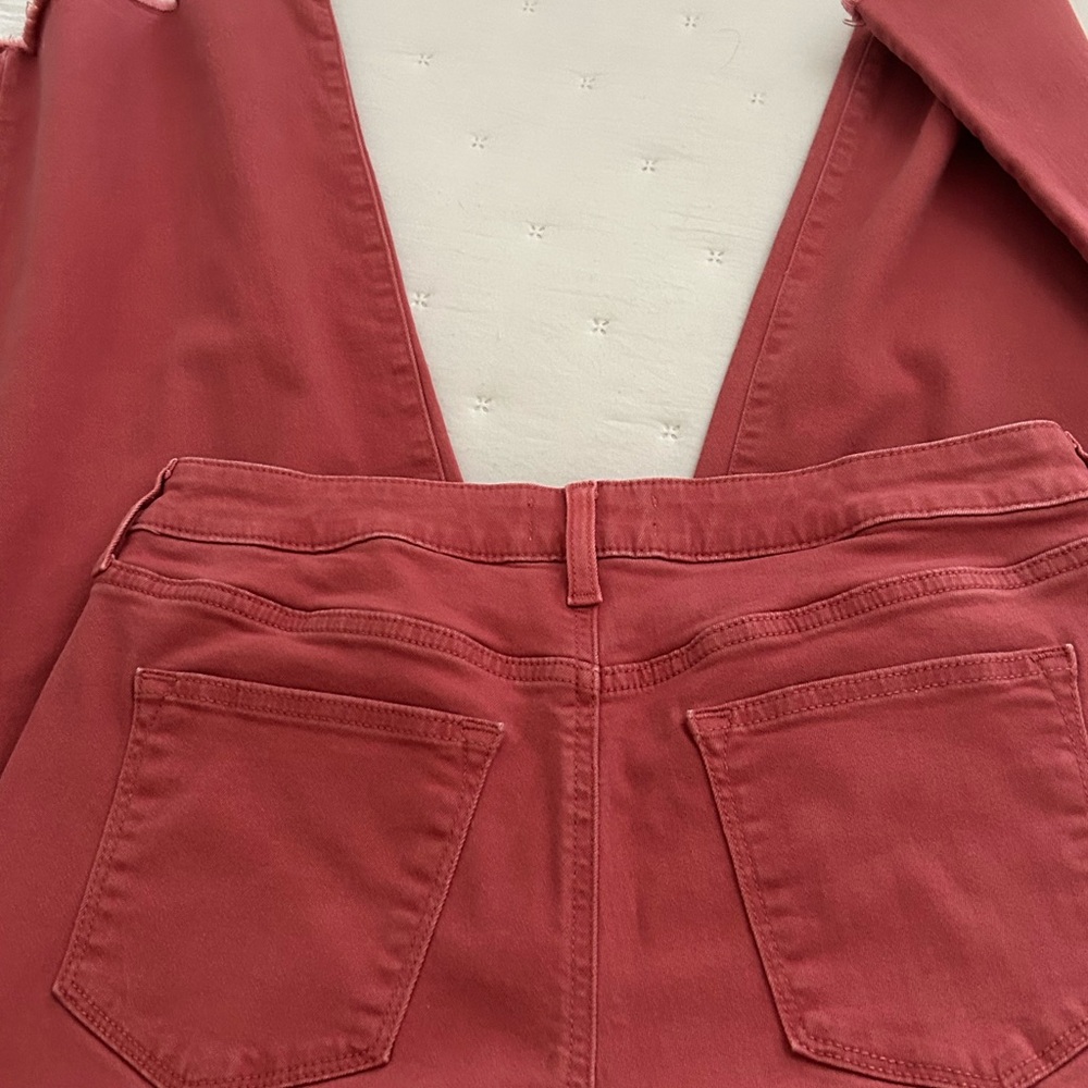 Sonoma Ankle Length Frayed Hem Cape Cod Red Jean - Picture 5 of 7